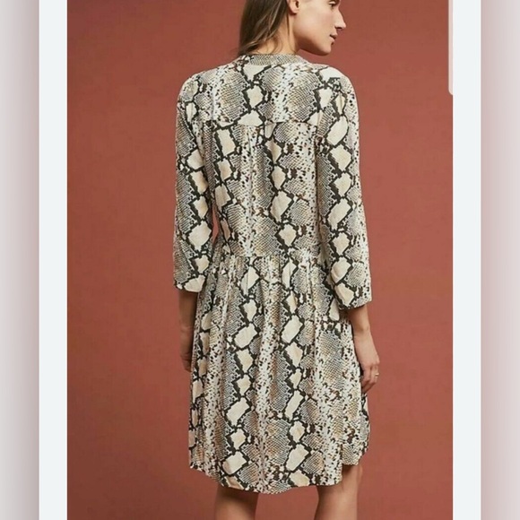 Maeve by Anthropologie Juno Snake Print Dress Medium - Picture 5 of 14